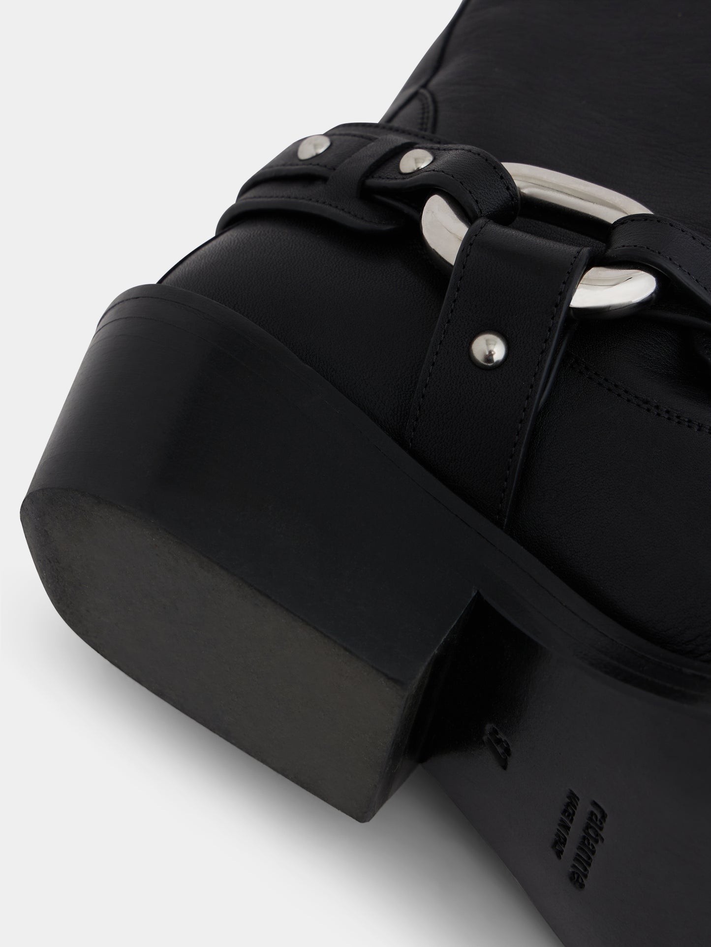 Biker boots in leather