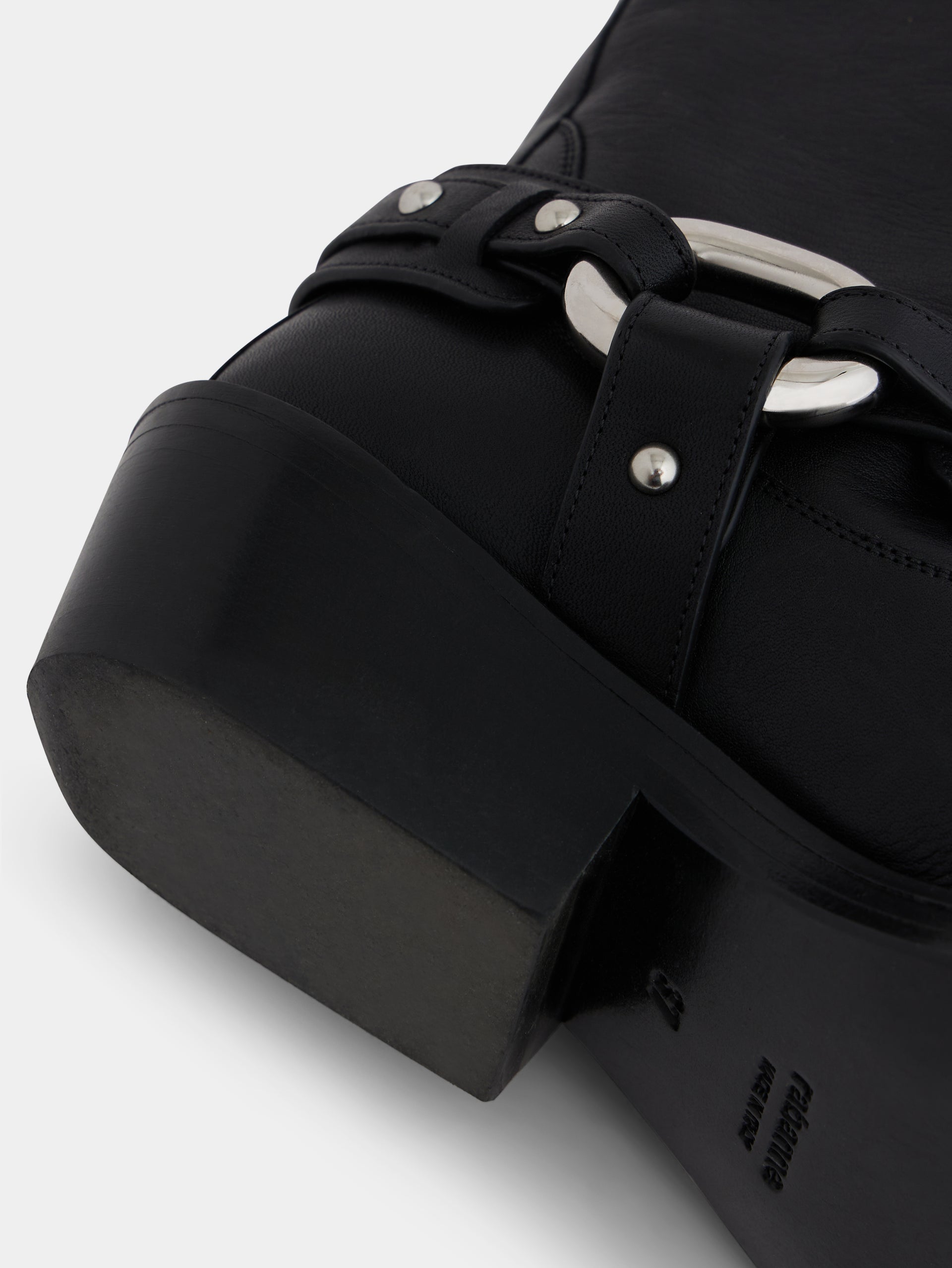 Biker boots in leather