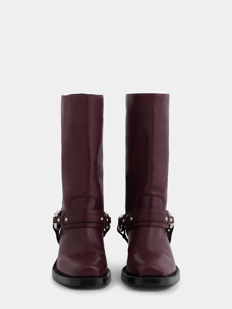 Biker boots in leather - Image 3