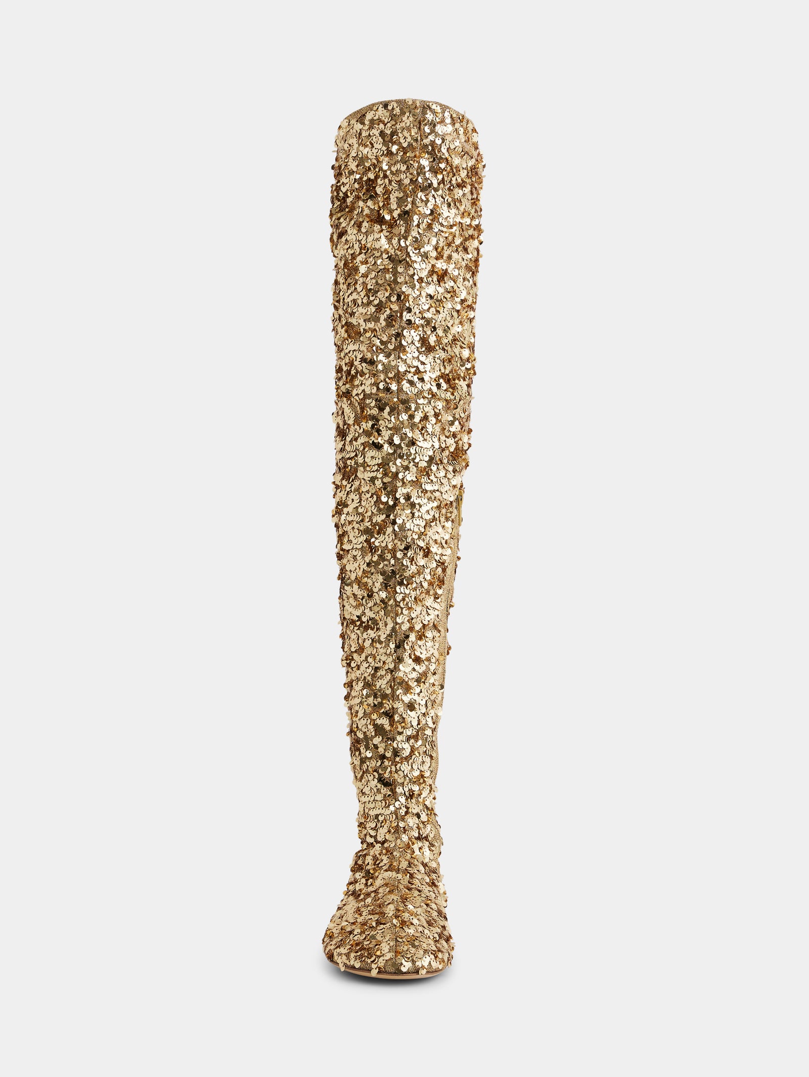 Thigh boots with sequins gold position 3 - Image 3