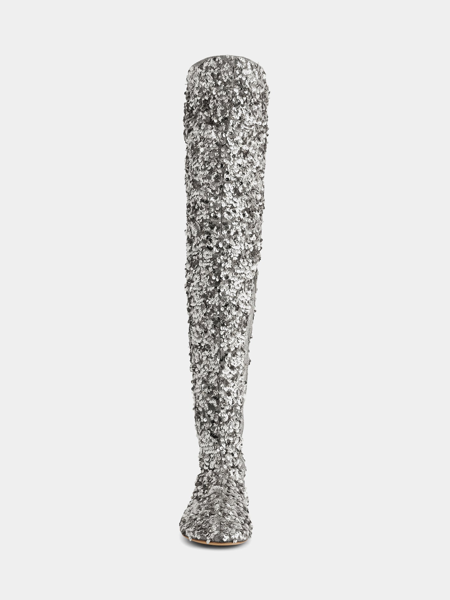Thigh boots with sequins