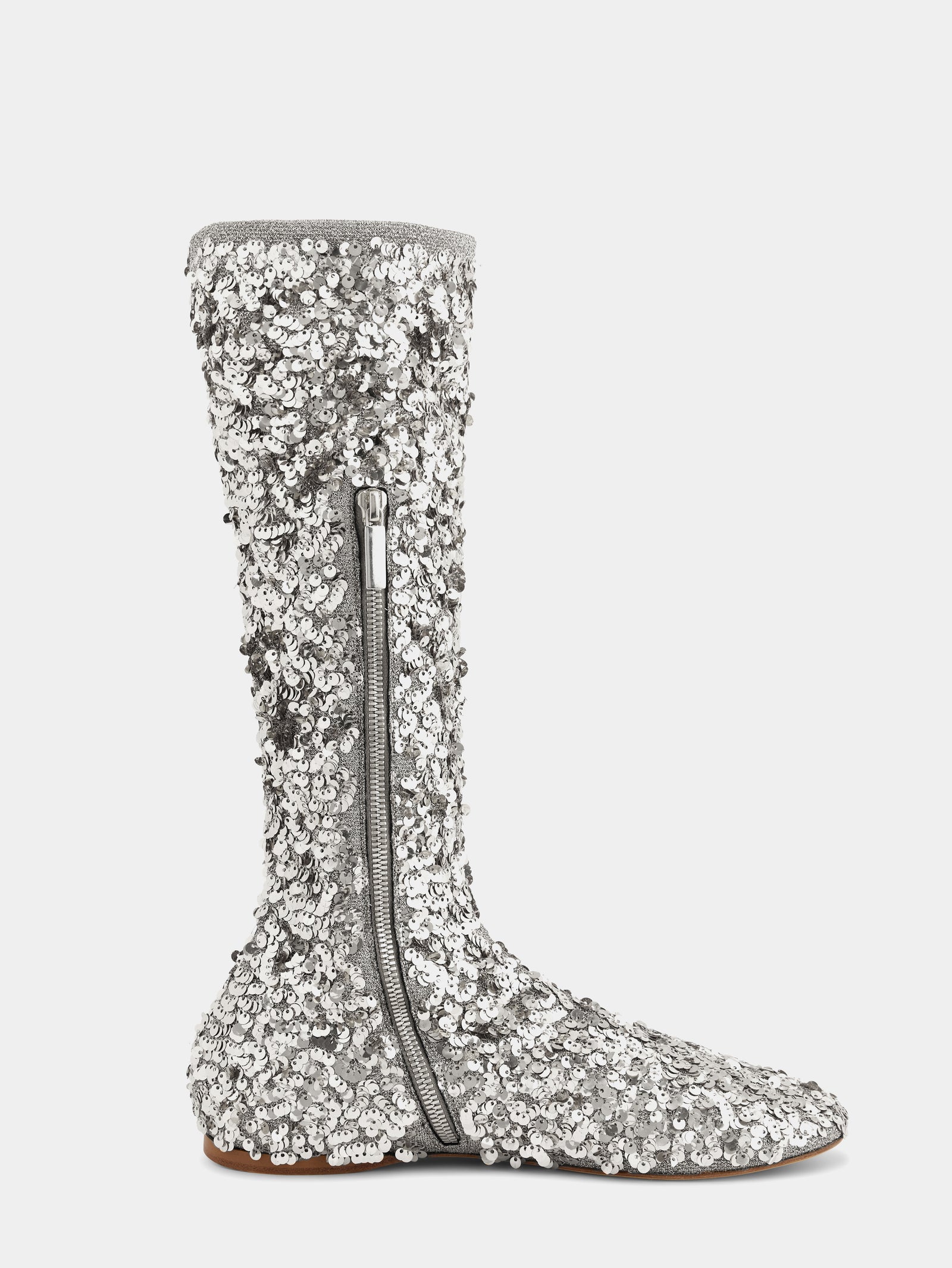 Boots with sequins silver position 1 - Image 1