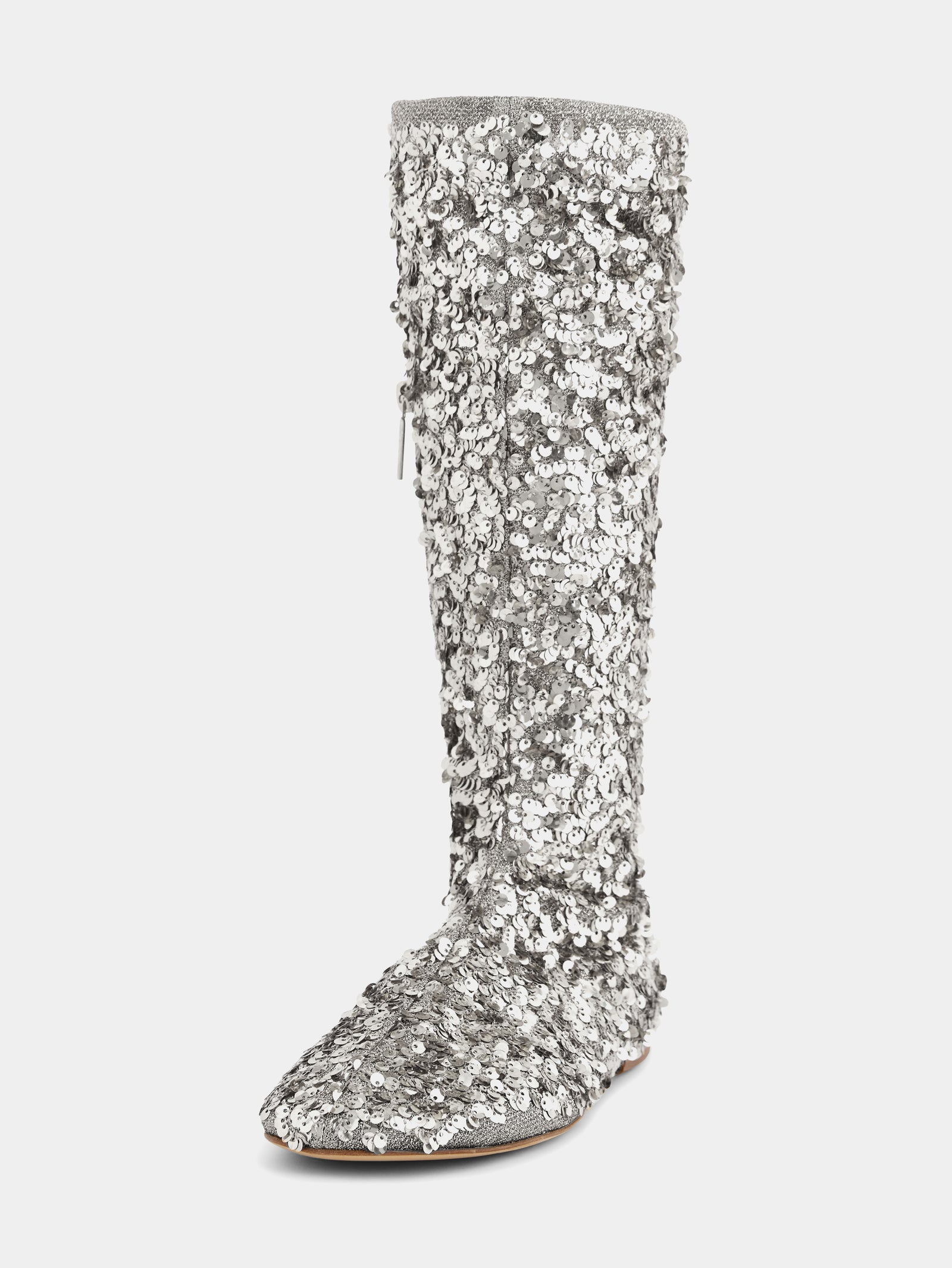 Boots with sequins silver position 2 - Image 2