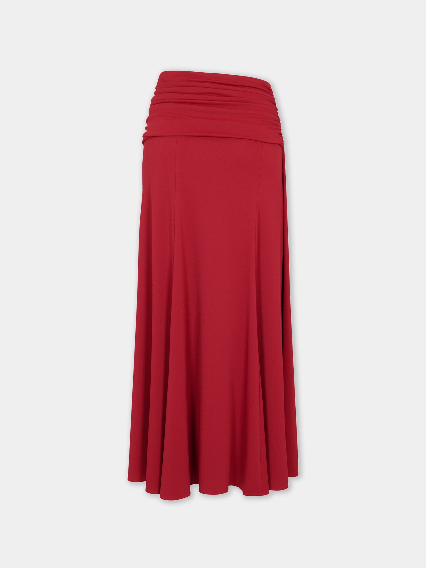 Long skirt with ruched details