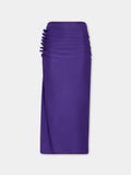 Midi draped jersey skirt