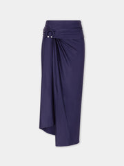 Midi piercing jersey skirt