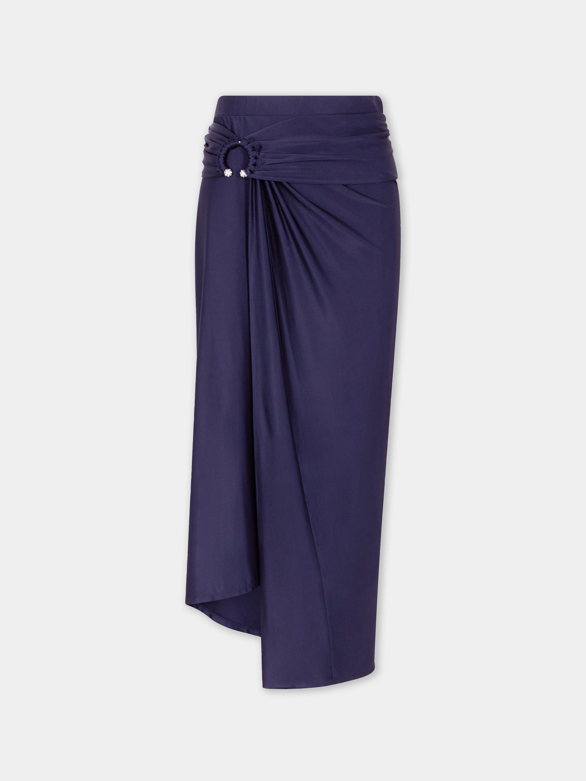 Midi piercing jersey skirt