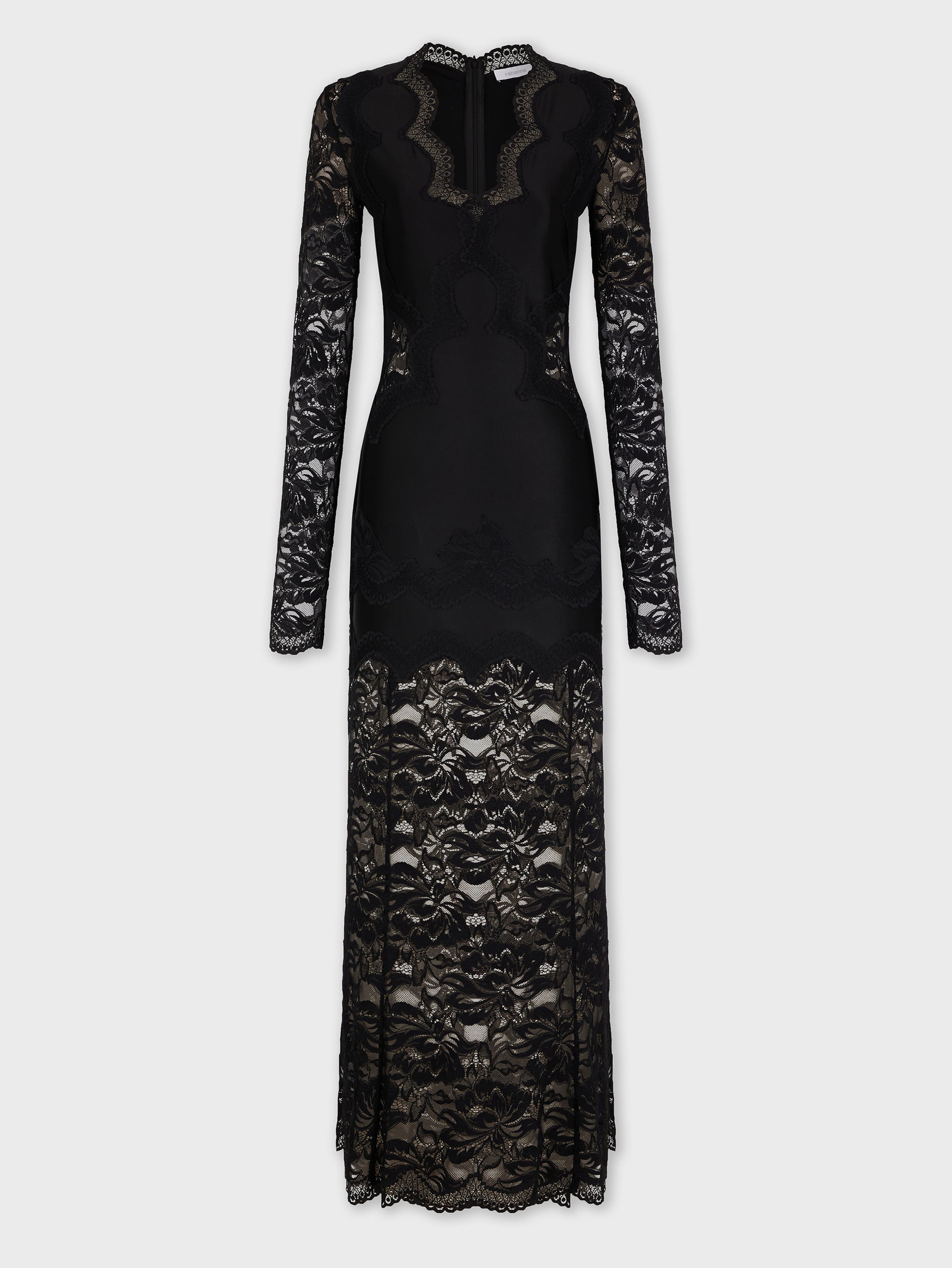 Rabanne Long Black Lace Dress Black - 40 Rabanne Long Black Lace Dress Black - 40