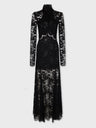 Long lace dress with cut-out details