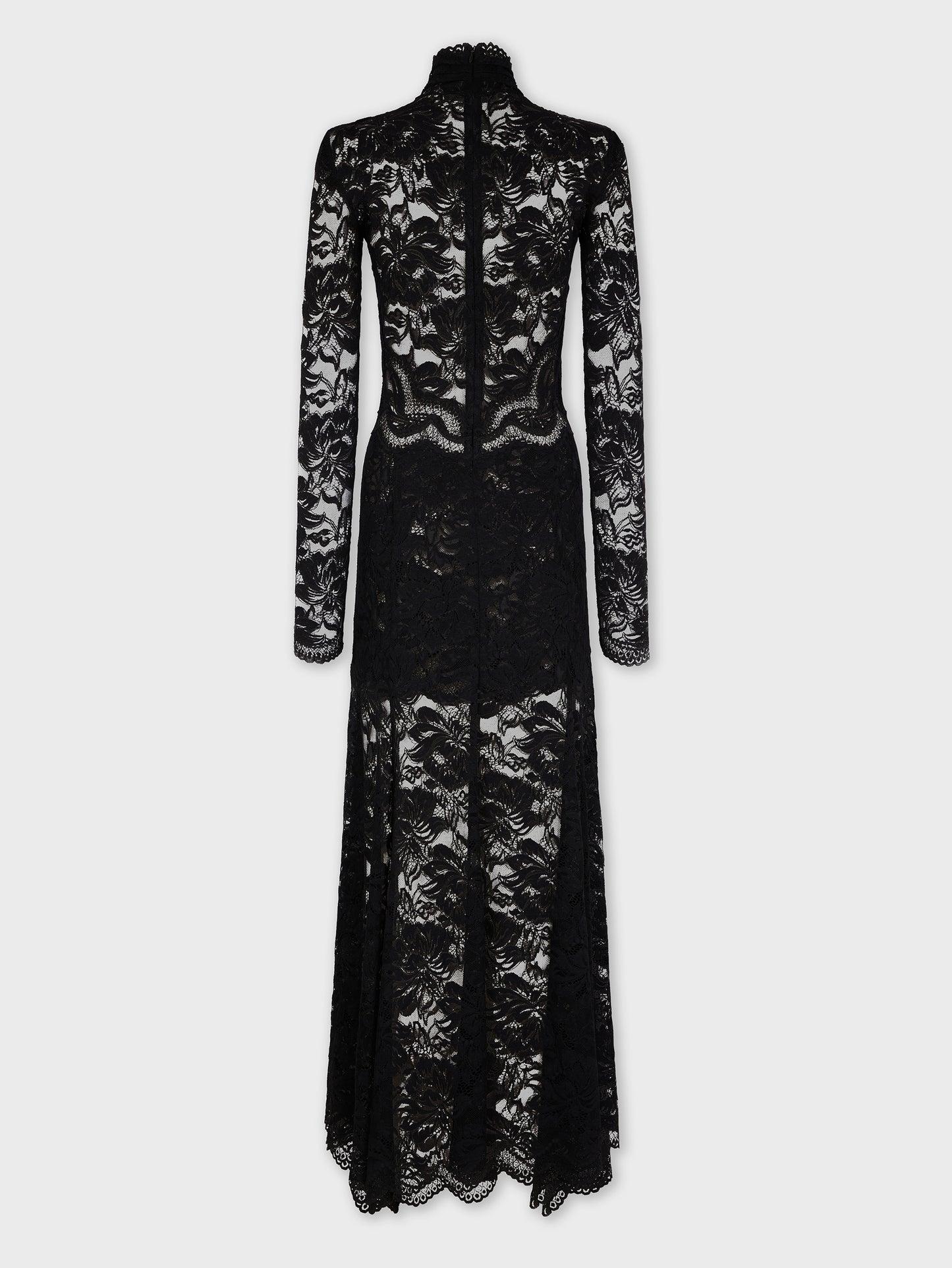 Long lace dress with cut-out details