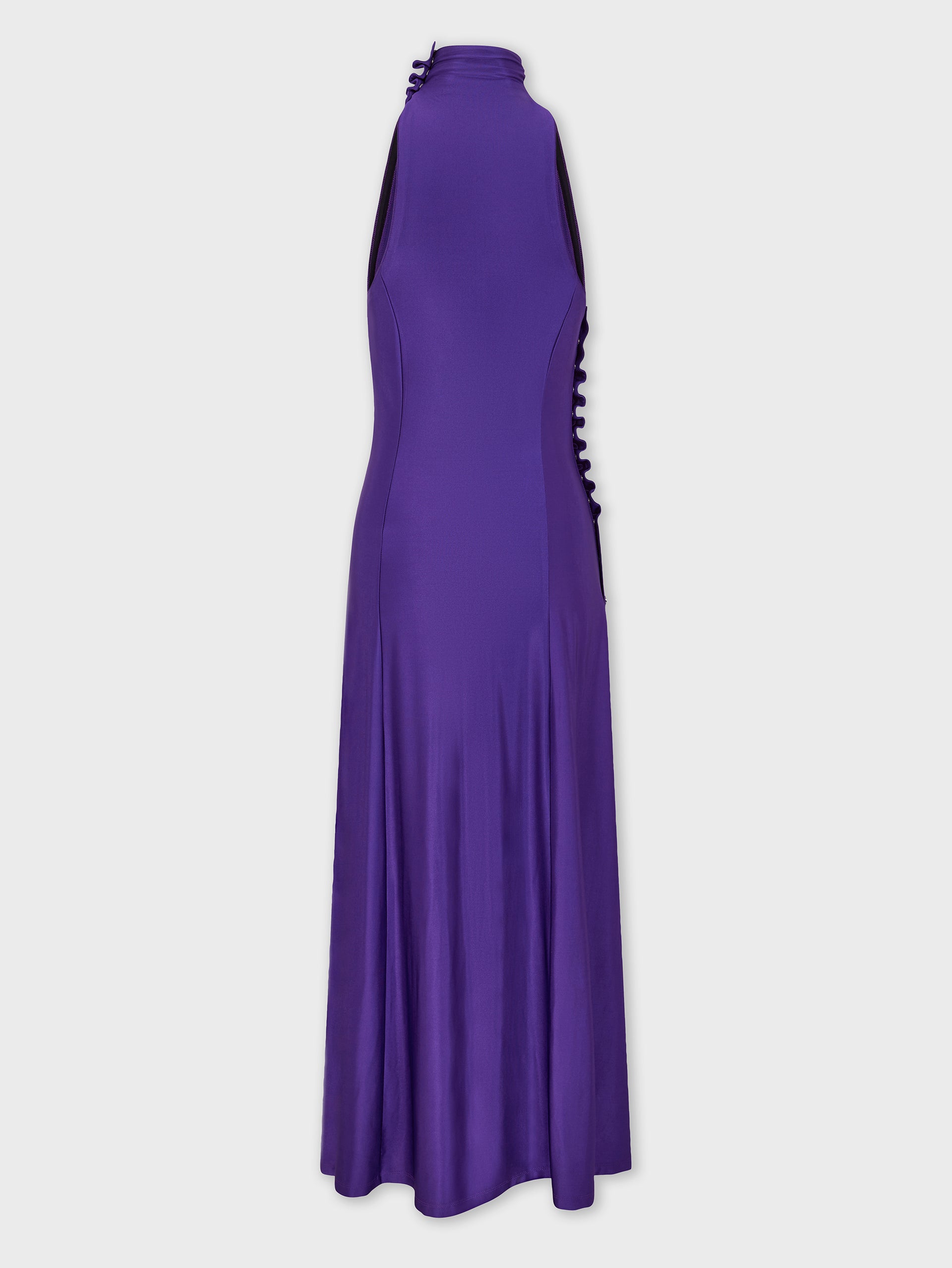 Midi draped jersey dress