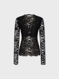 Long-sleeved lace top