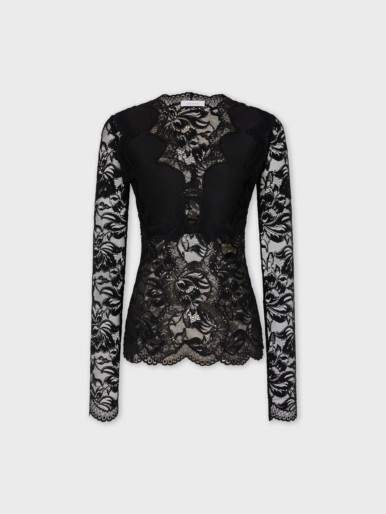 Long-sleeved lace top position 1 - Image 1