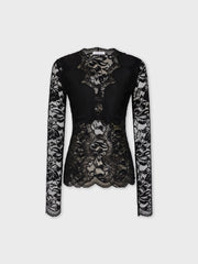 Long-sleeved lace top