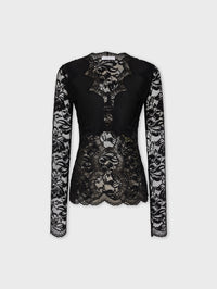 Long-sleeved lace top position 1