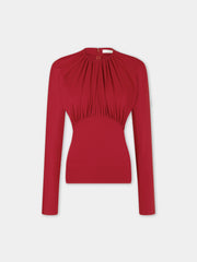 Jersey top with ruched details