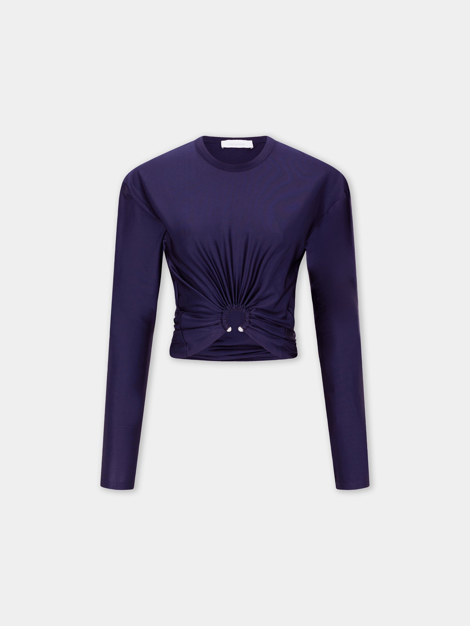 Crop top with piercing detail position 1 - Image 1