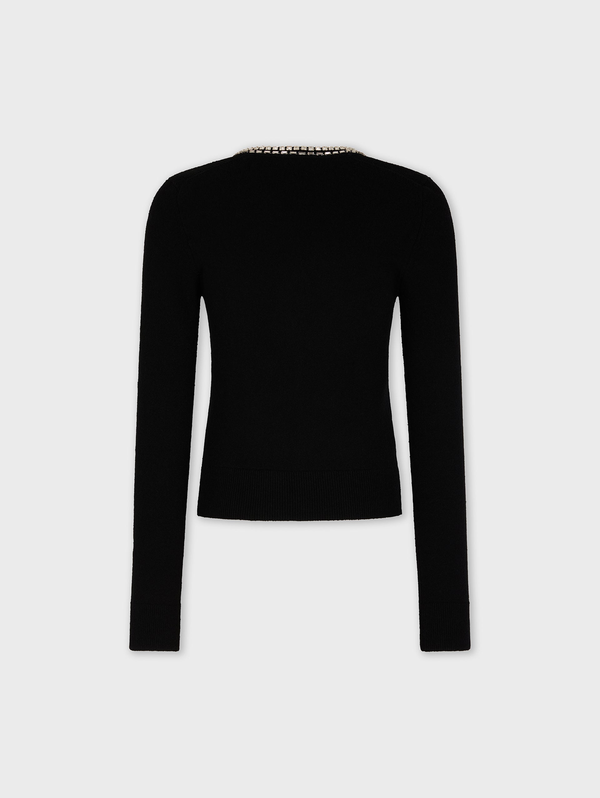 Embroidered knit cardigan