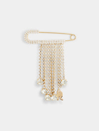 Pin charm with strass gold position 1