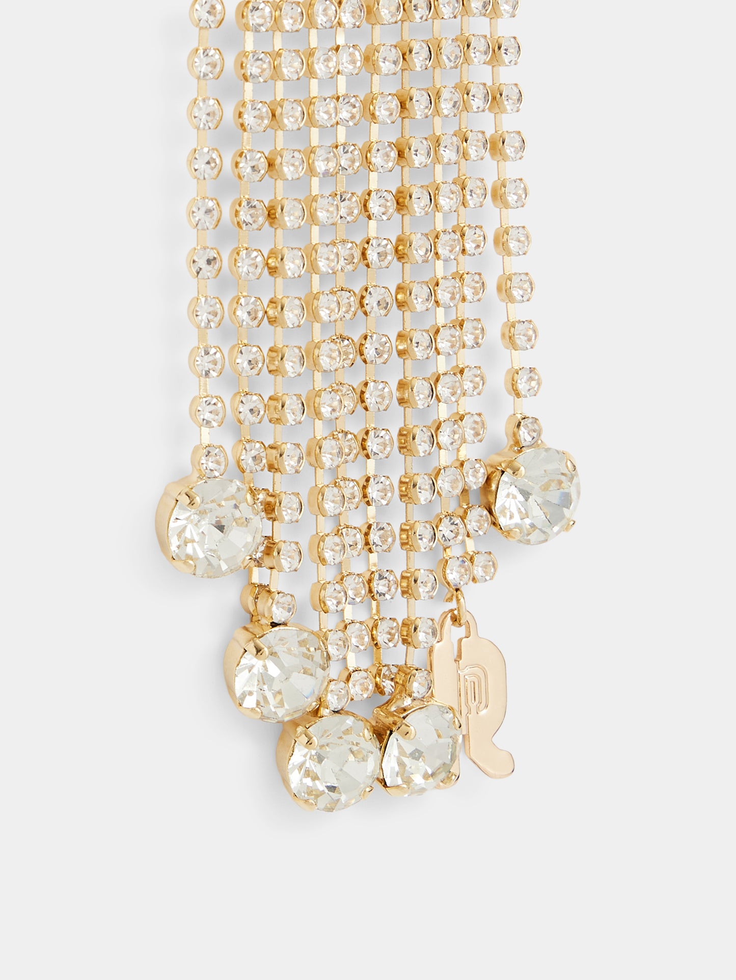 Pin charm with strass gold position 3