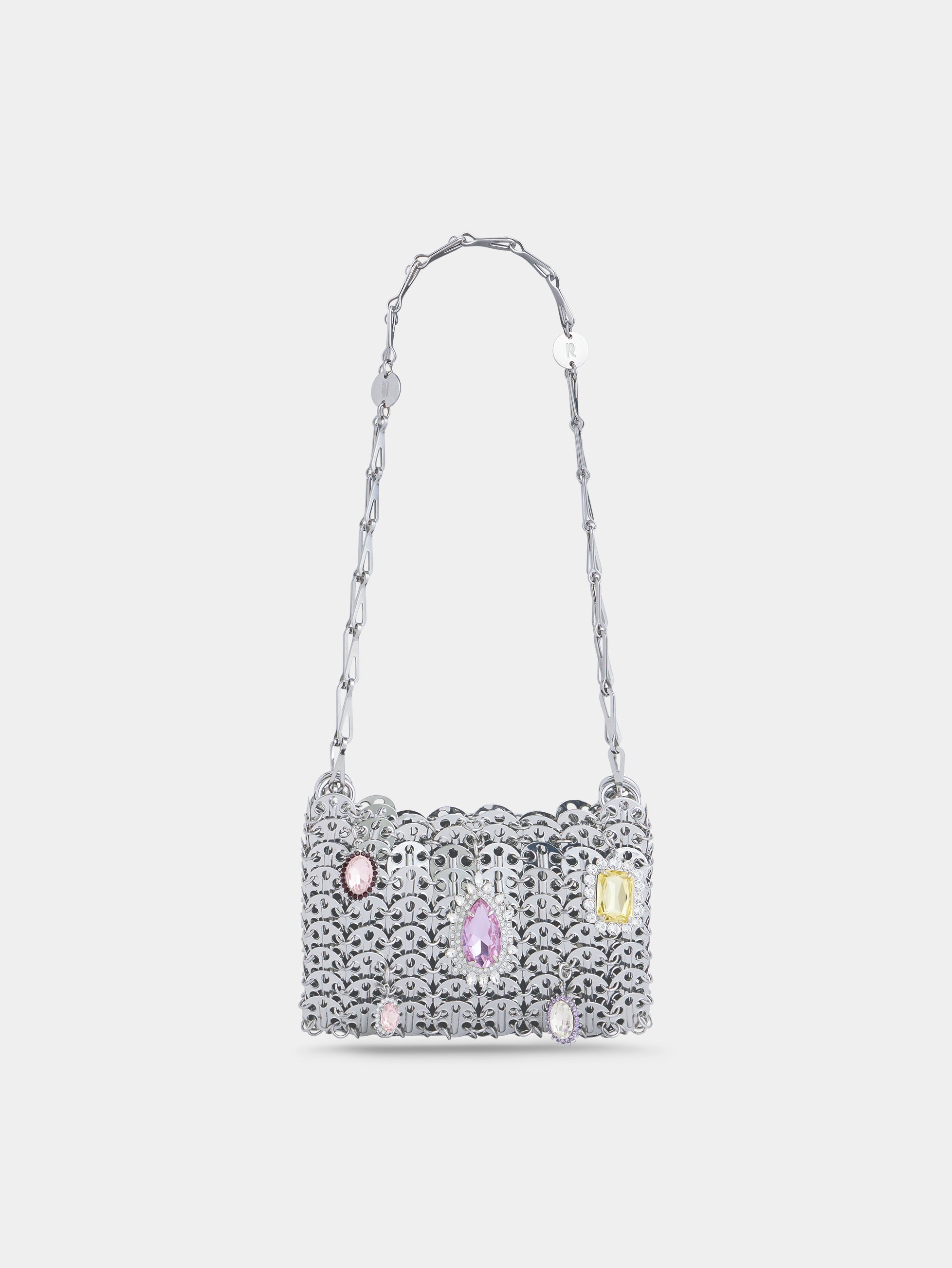美品paco rabanne nano 1969 ショルダーバッグシルバー ナノ Iconic silver nano 1969 bag – Rabanne