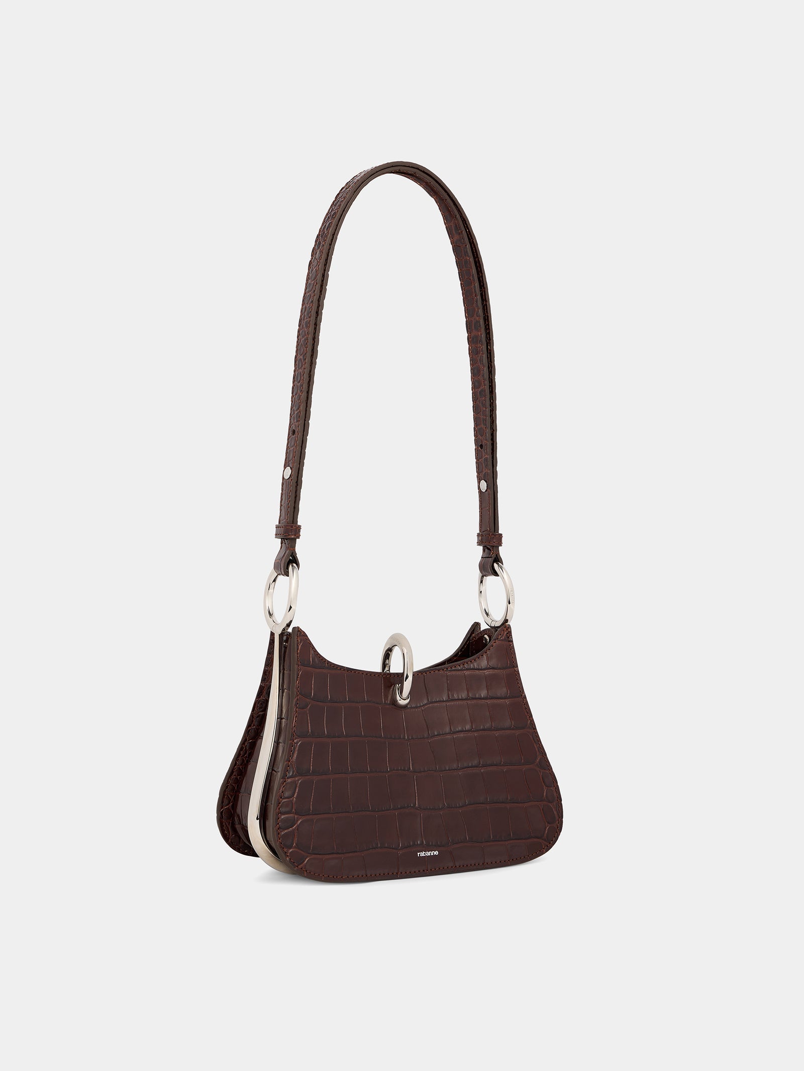 Small Ring leather bag brown position 3 - Image 3