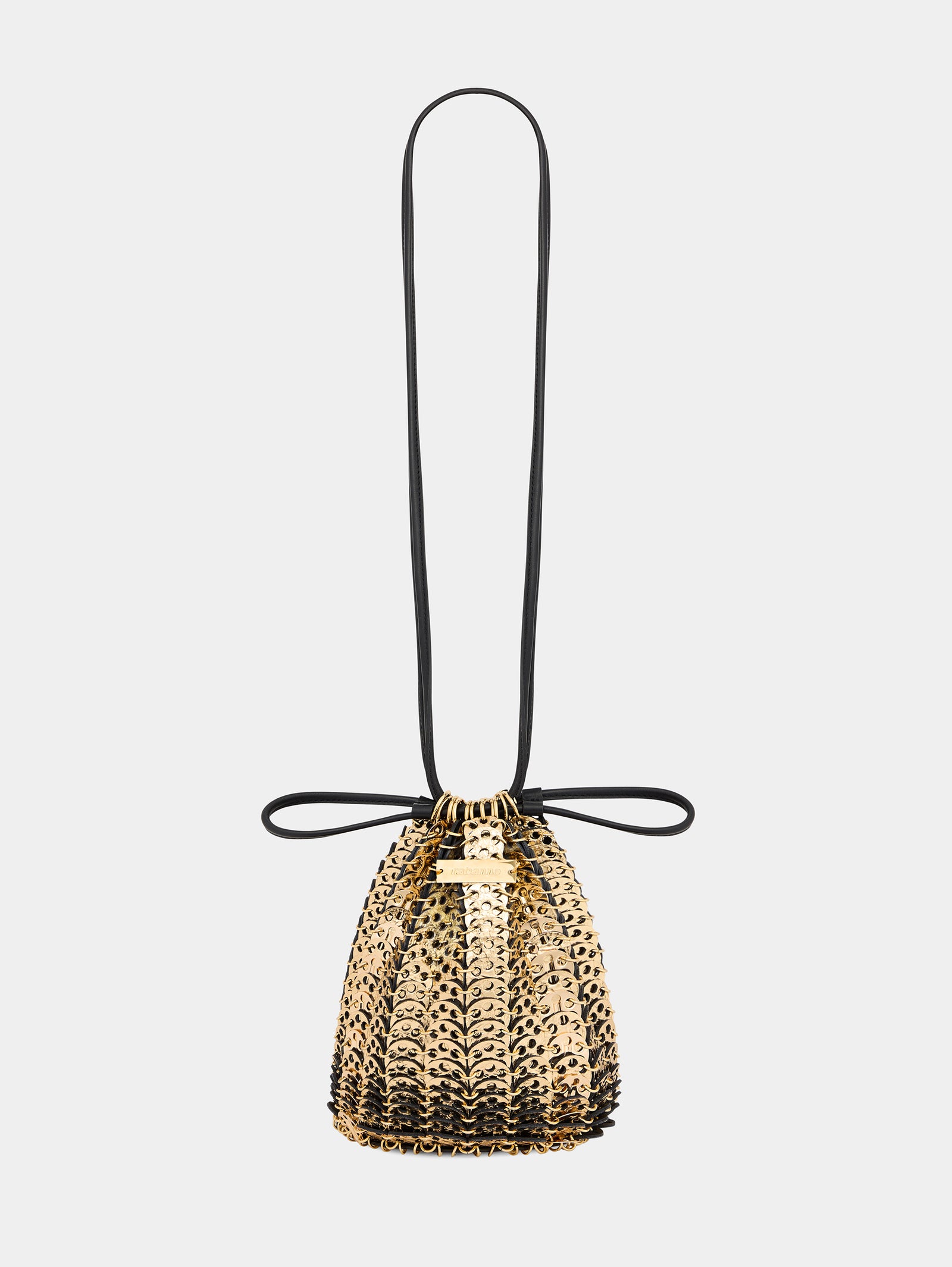 Bucket reversible Flip bag in leather black position 3 - Image 3
