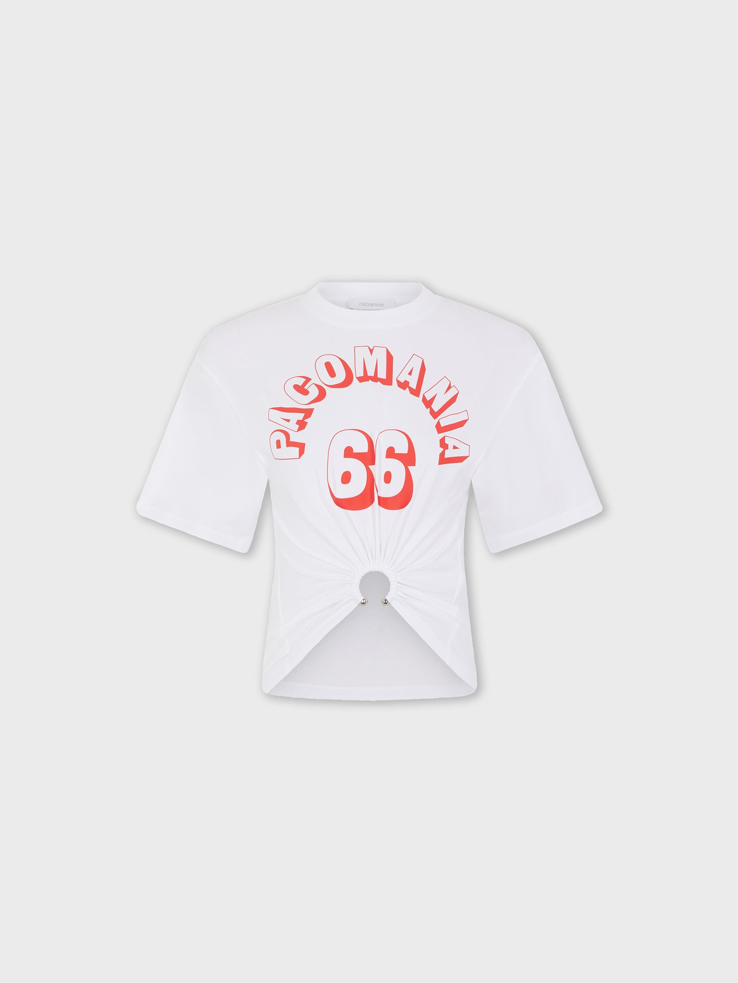 Printed cotton piercing t-shirt