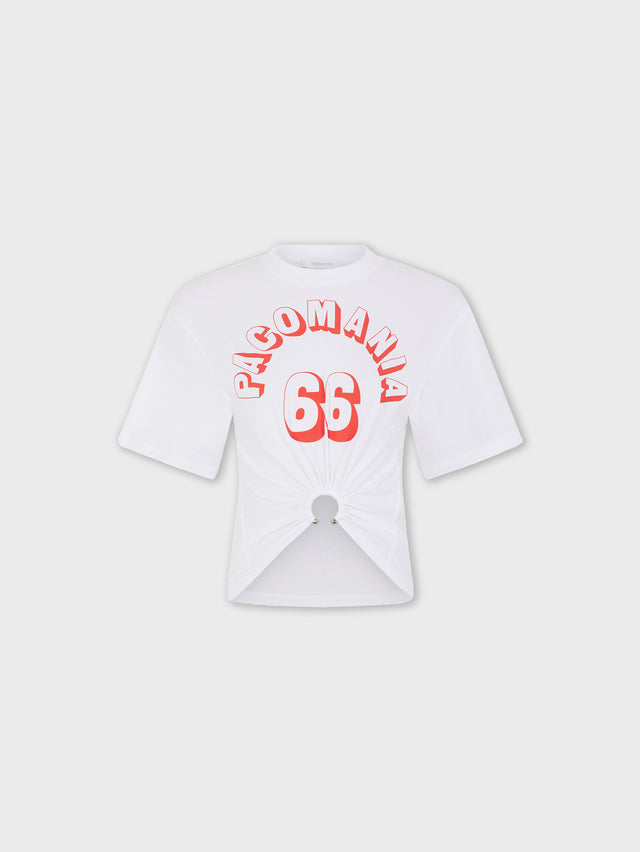 Printed cotton piercing t-shirt - Image 1