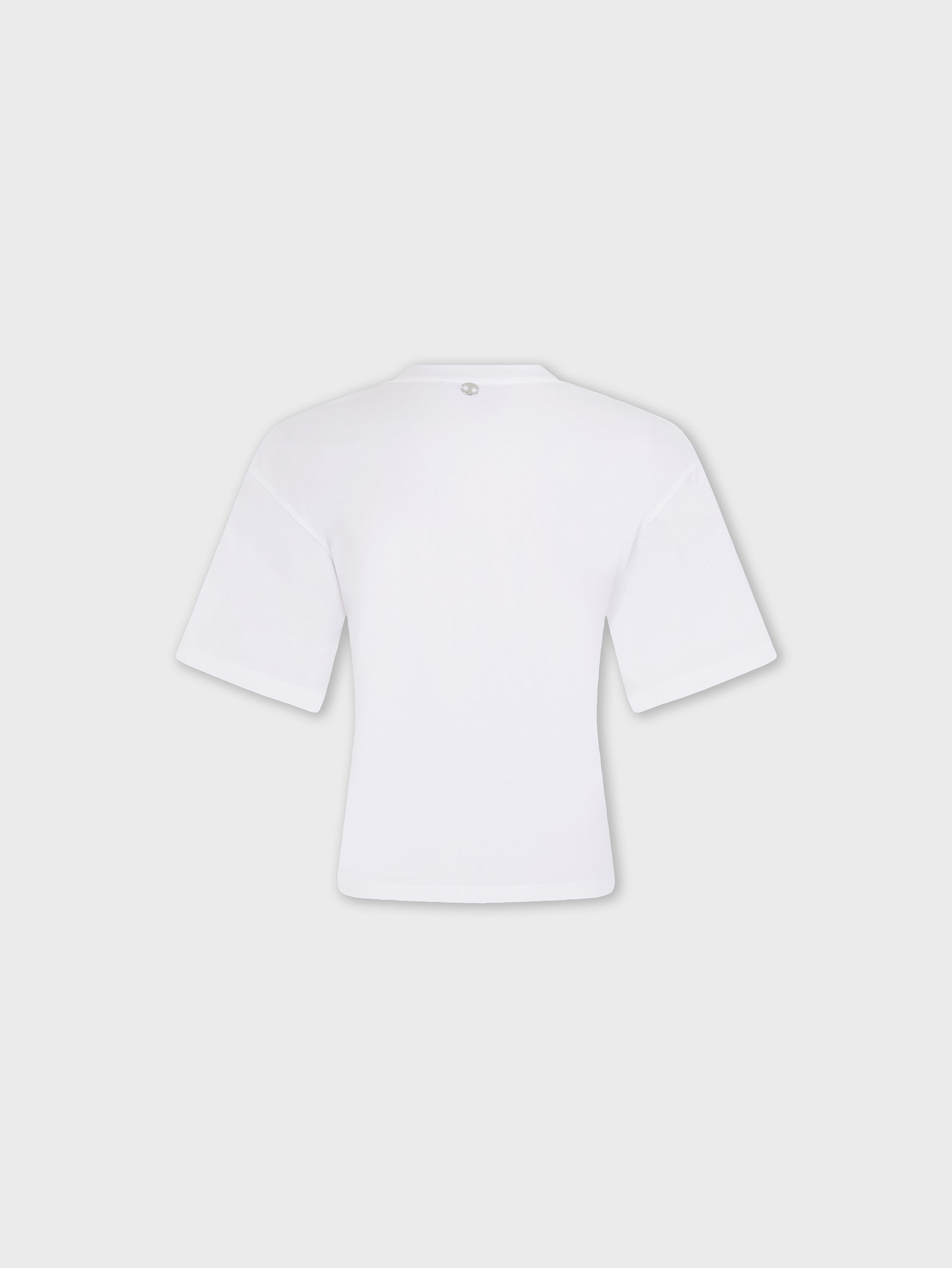 Printed cotton piercing t-shirt