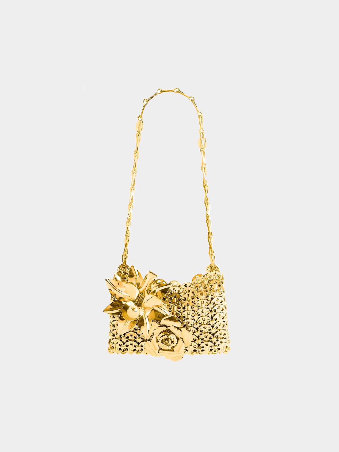 Sac 1969 Nano doré avec détail fleur en métal ton sur ton