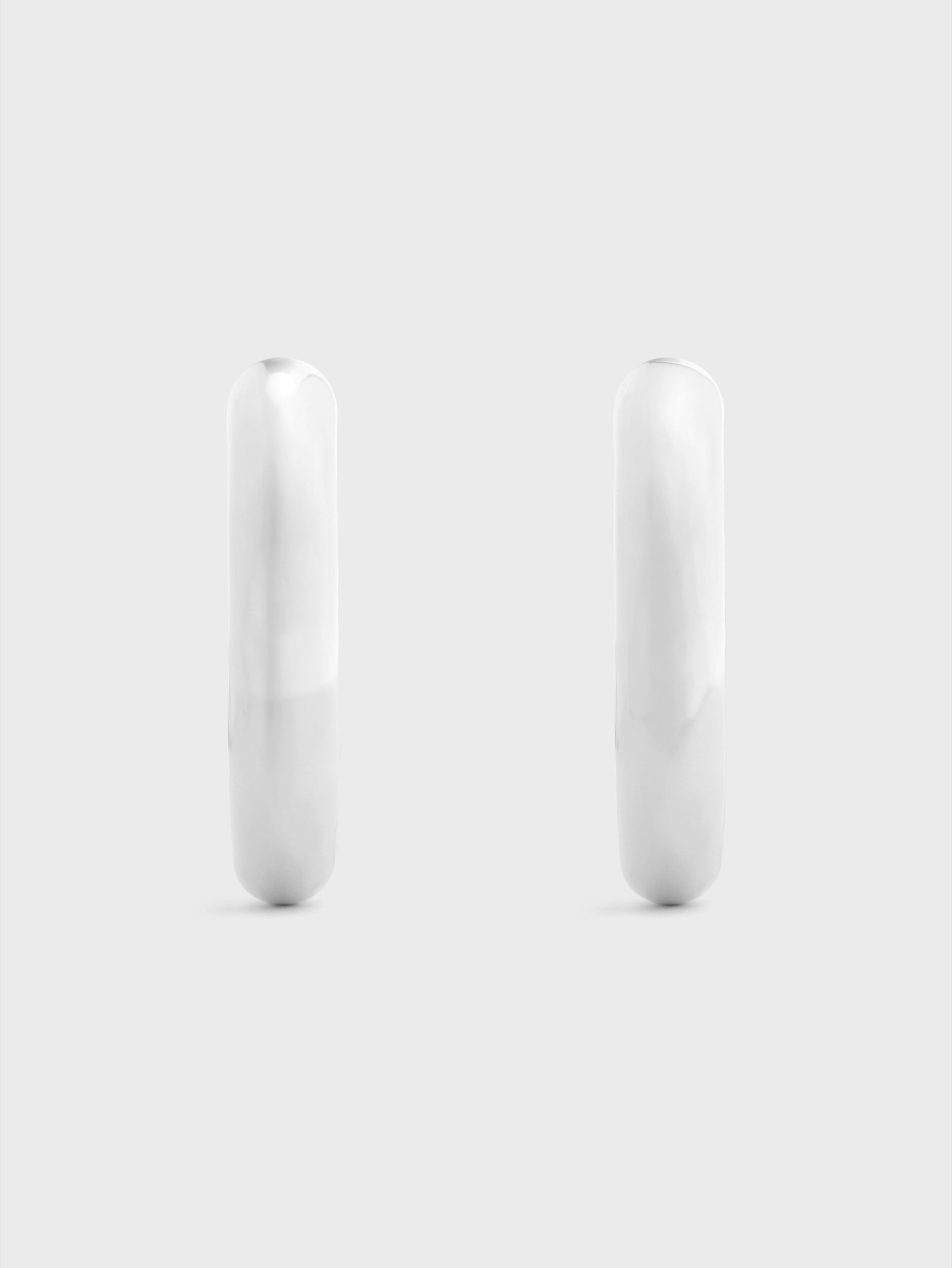 Silver XL Link earrings position 4 - Image 3