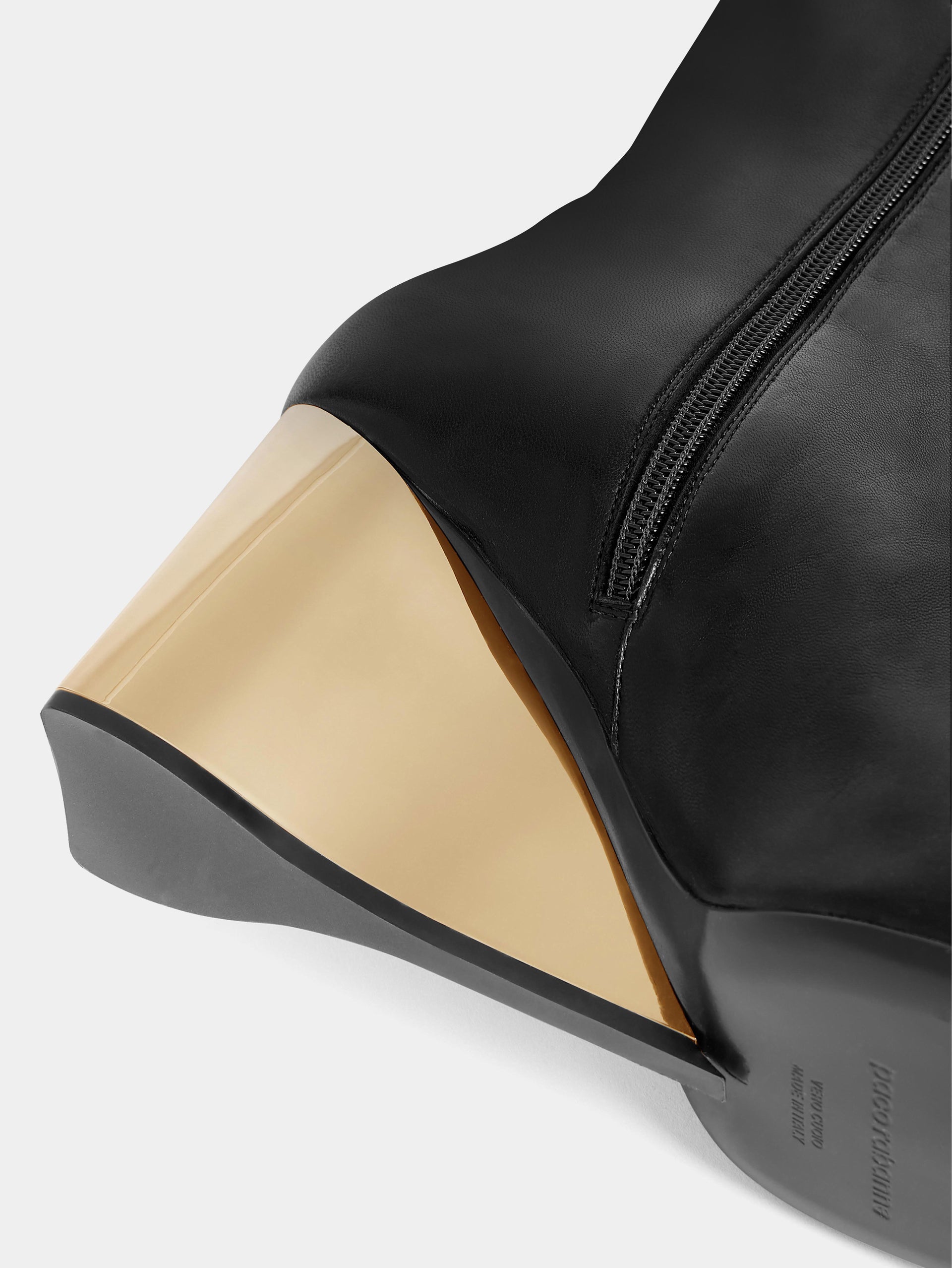 Golden heel knee-high leather Boots – Rabanne - Main Image