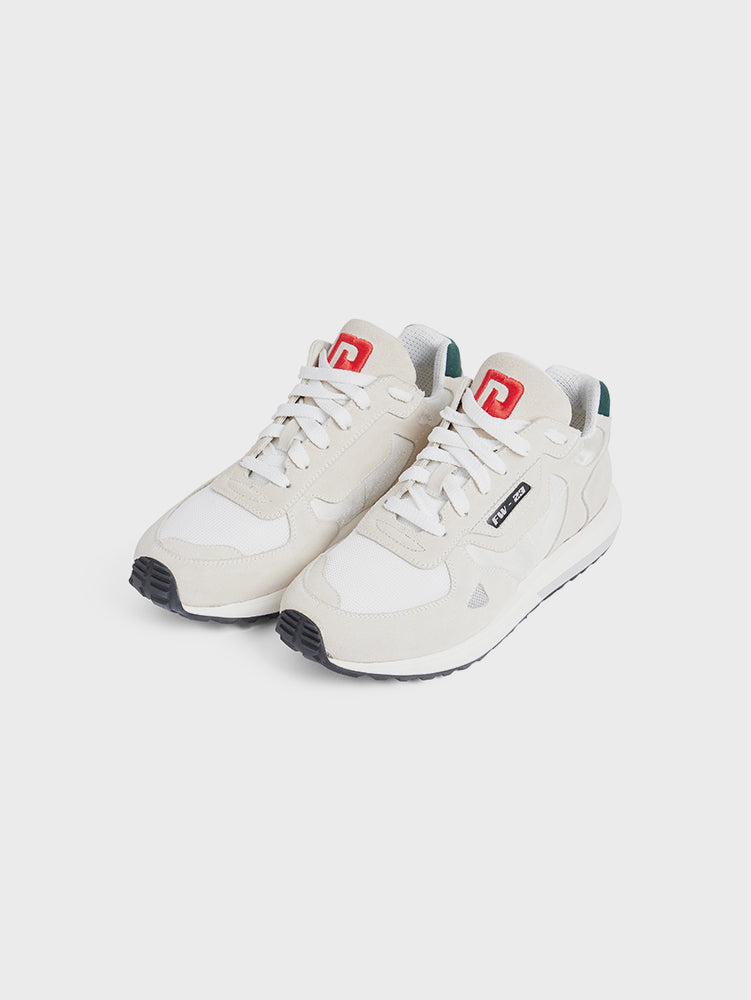 White sneakers with logo