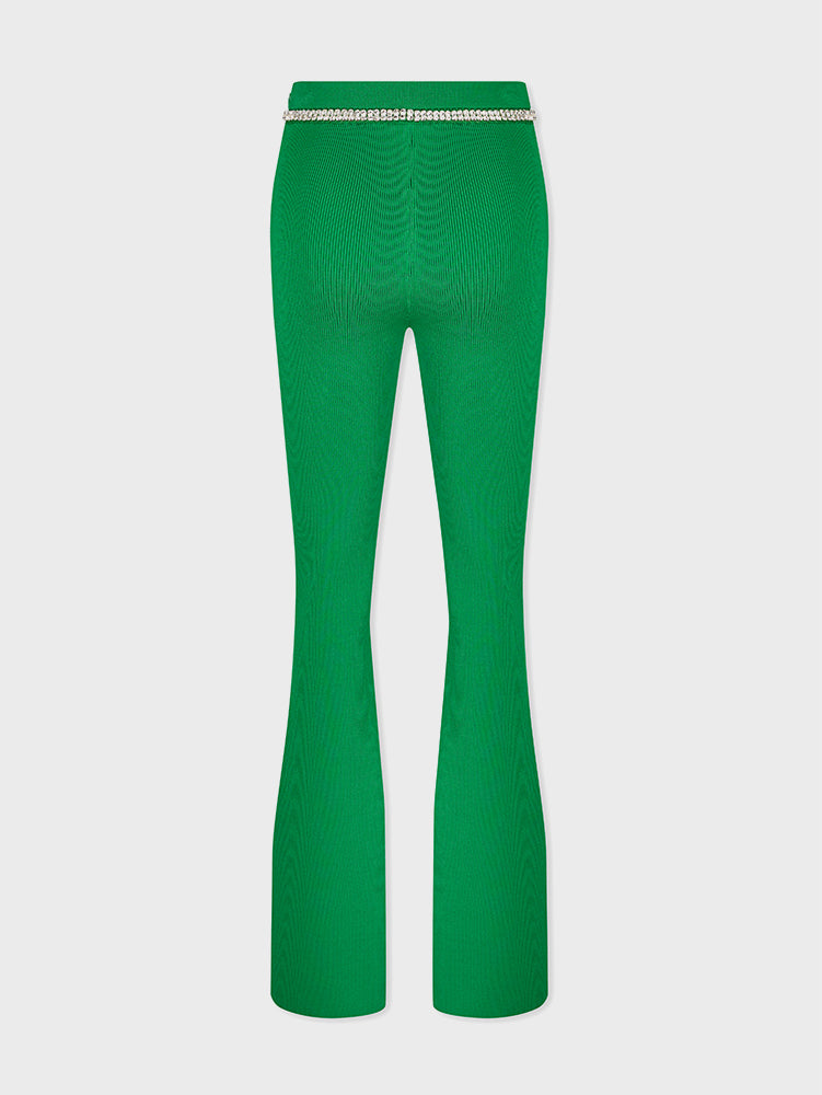 GREEN FLARED PANT