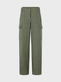Straight fit green cargo trousers