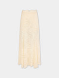 Long flared lace skirt