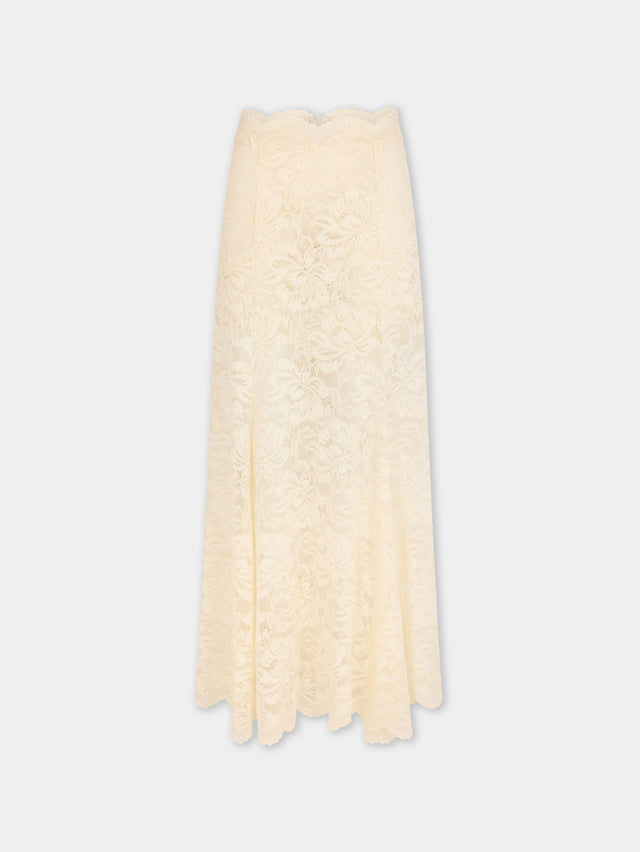 Long flared lace skirt - Image 1