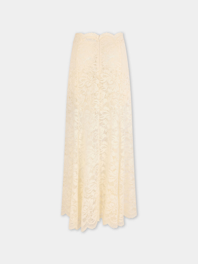 Long flared lace skirt - Image 2