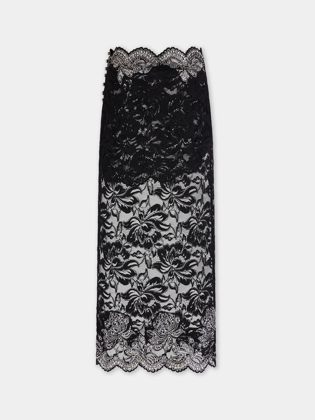 Jupe midi en dentelle - Image 1