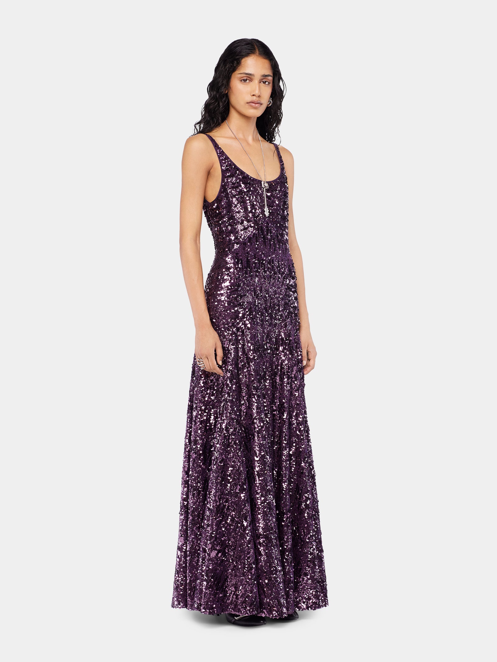 Gown sequin dress position 3 - Image 3