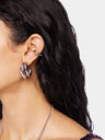 Duo of hoops and punk ear cuffs