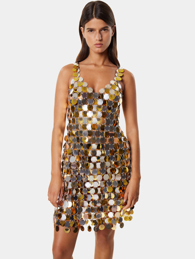 Gold and Silver sparkle discs Dress