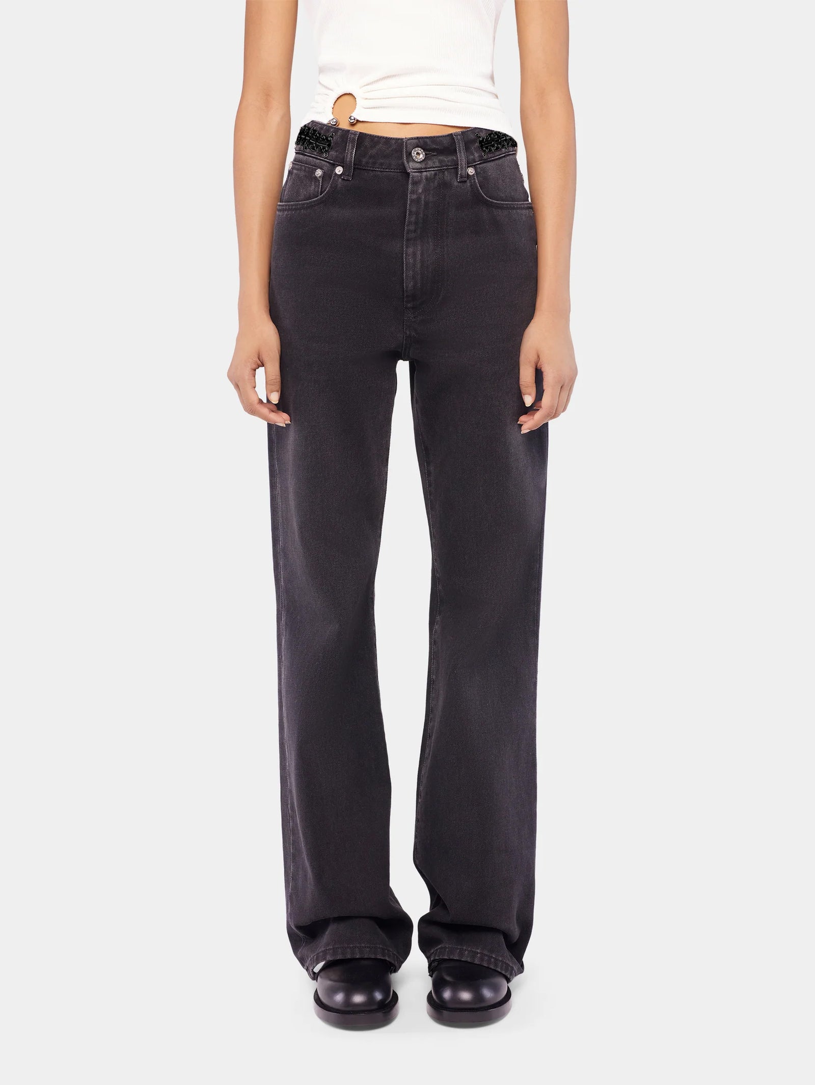 Signature black jeans with tone-on-tone 1969 discs - Image 3