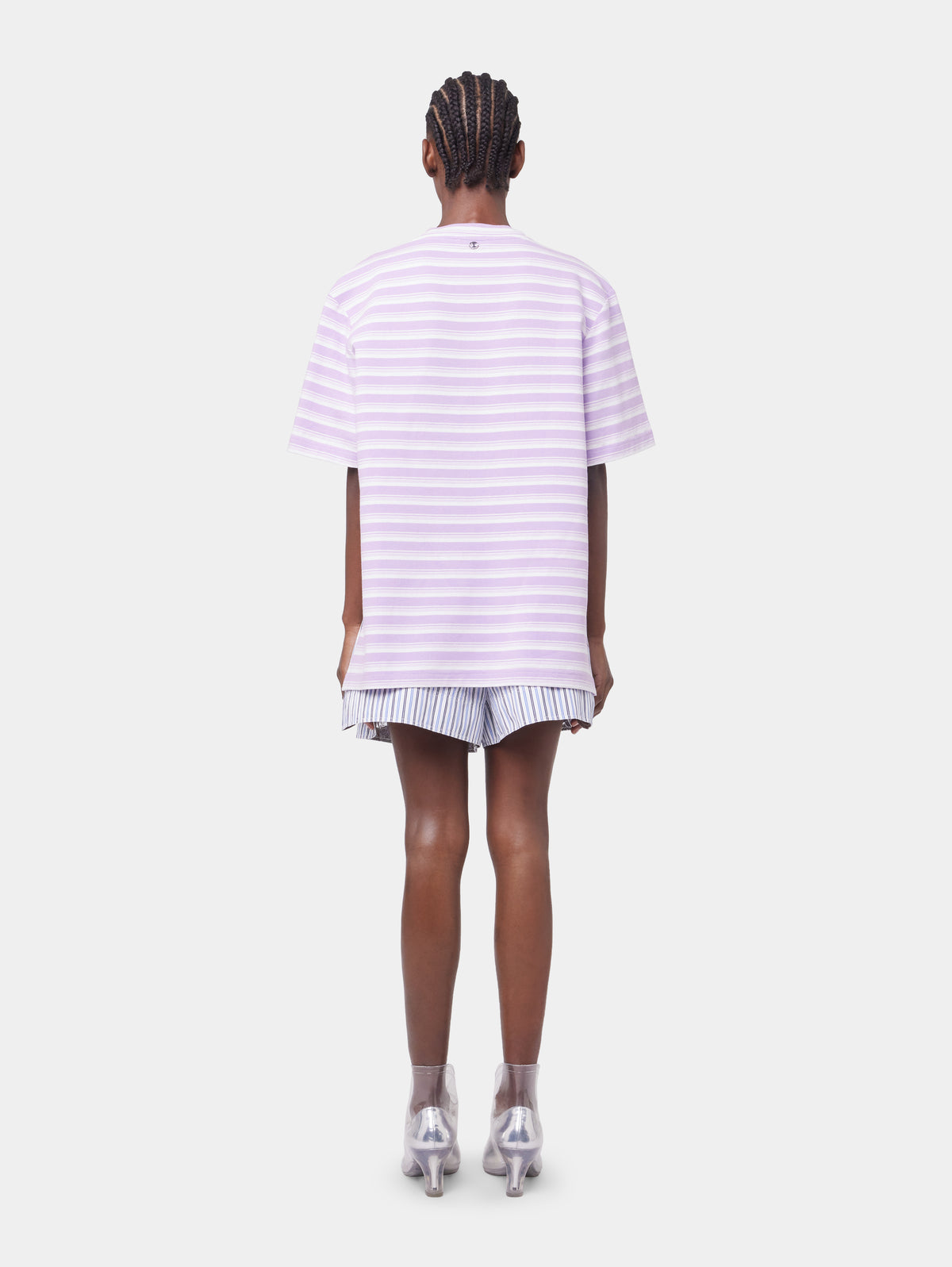 PURPLE OVERSIZED TEE-SHIRT IN COTTON JERSEY position 4
