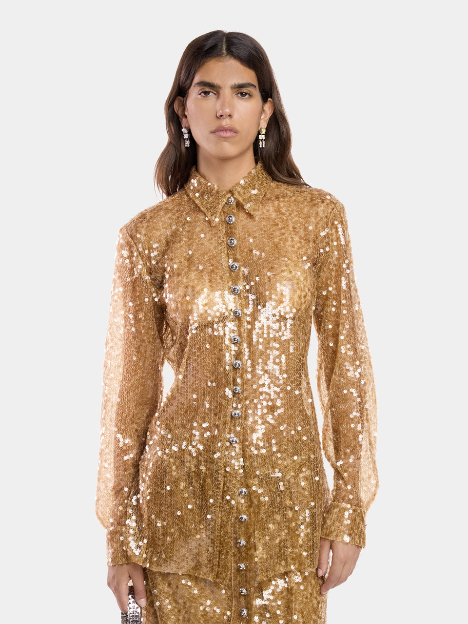 SEQUIN-EMBROIDERED SHIRT