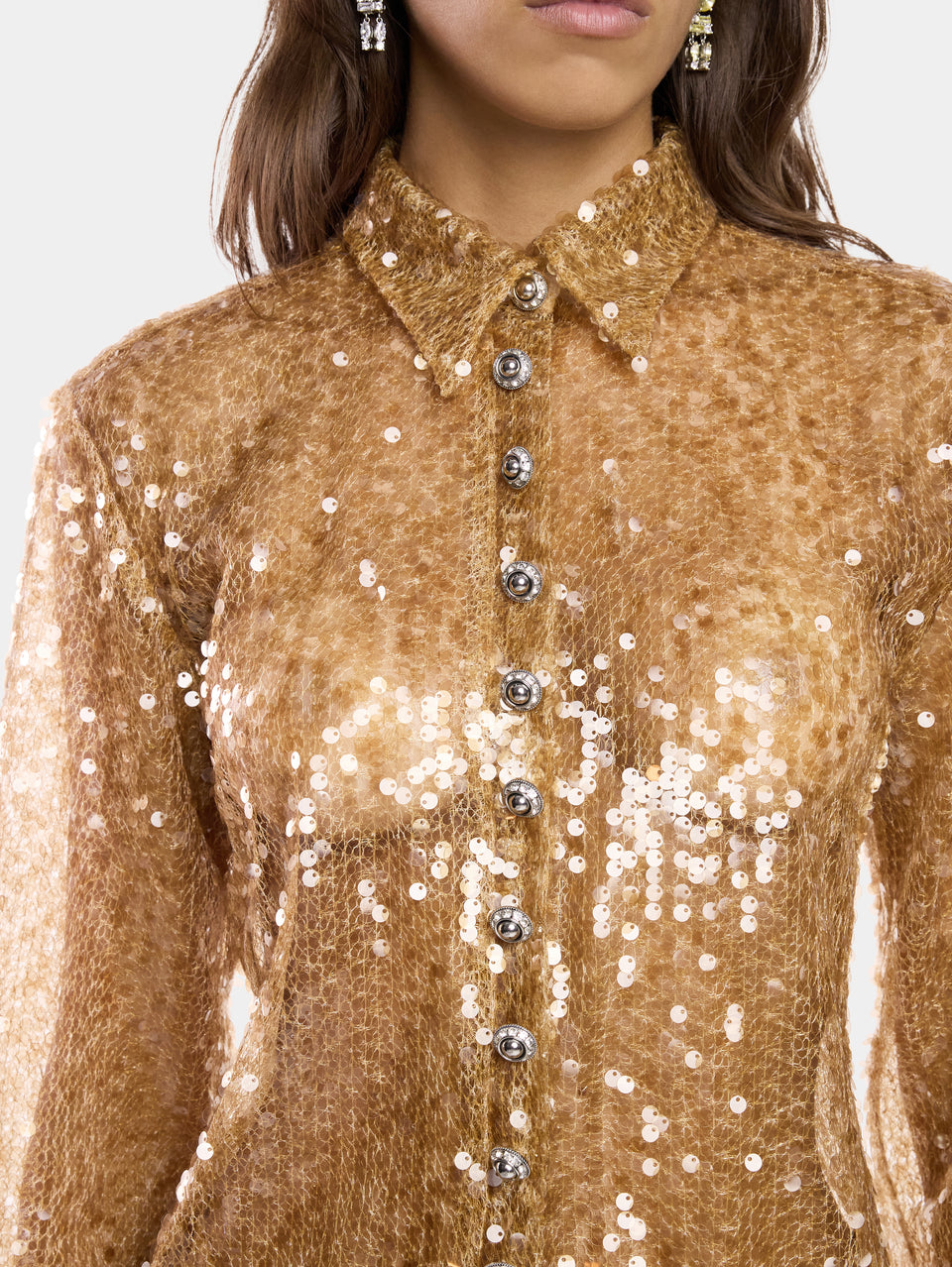 SEQUIN-EMBROIDERED SHIRT