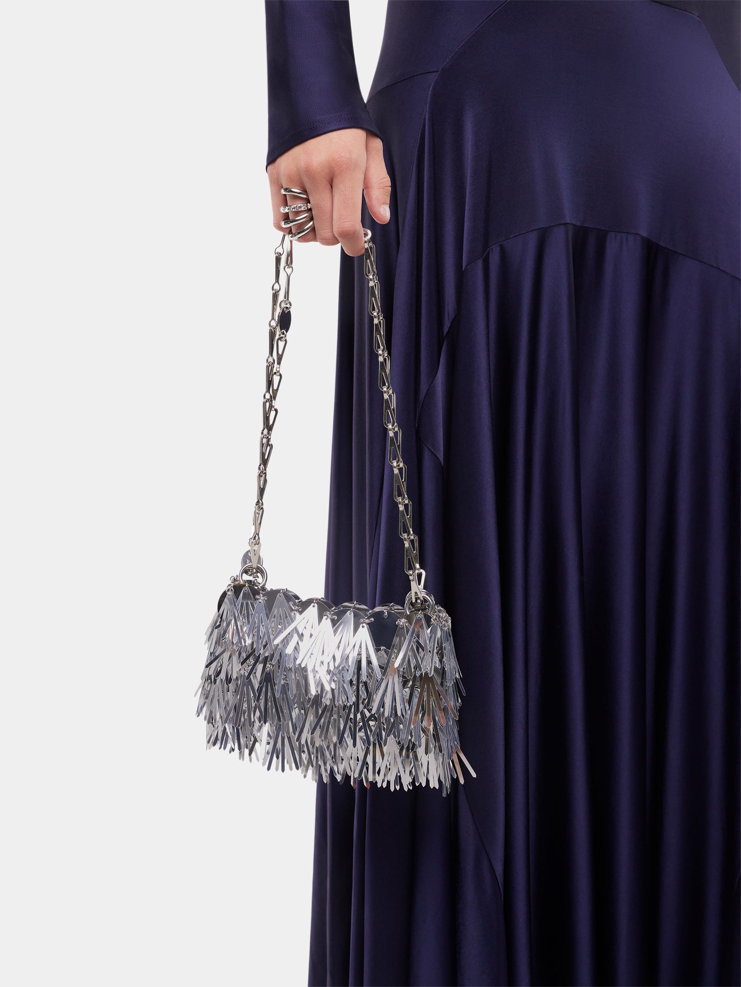 Sparkle nano metallic fur bag