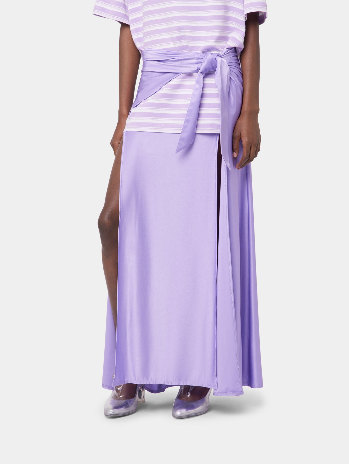 LAVENDER LONG SKIRT IN JERSEY position 4