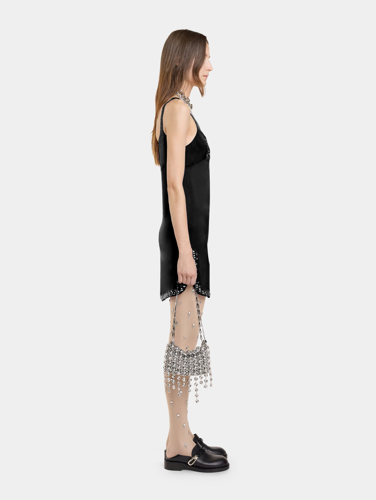SATIN THIN STRAPS DRESS